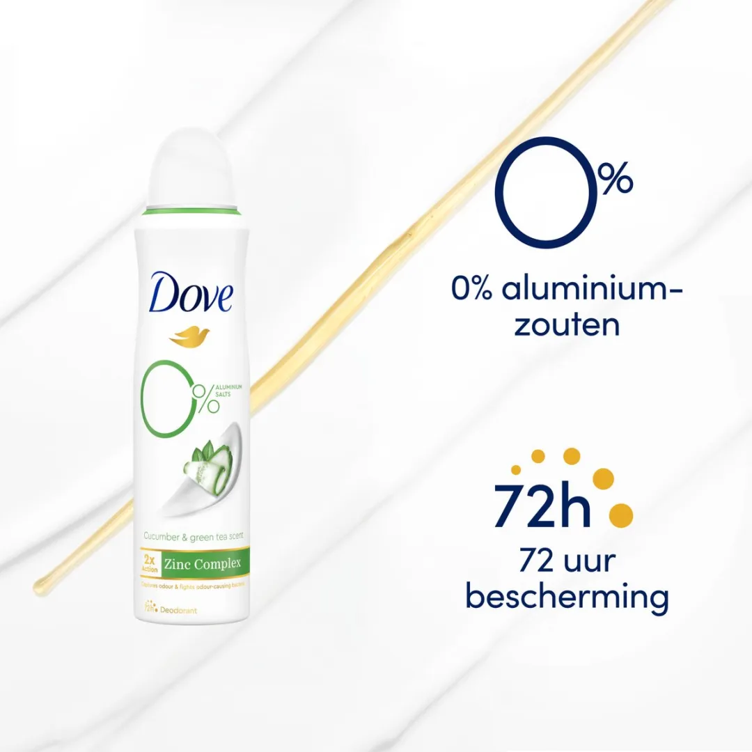Dove Deodorant Spray Cucumber & Green Tea 6x150ml