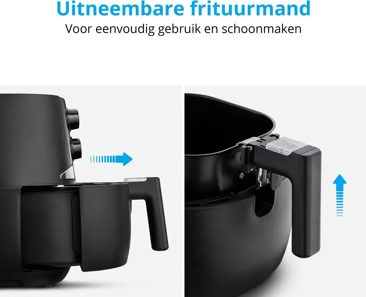 Medion E20 L Airfryer 1400W - 7 Programma's - 3,2L - Zwart