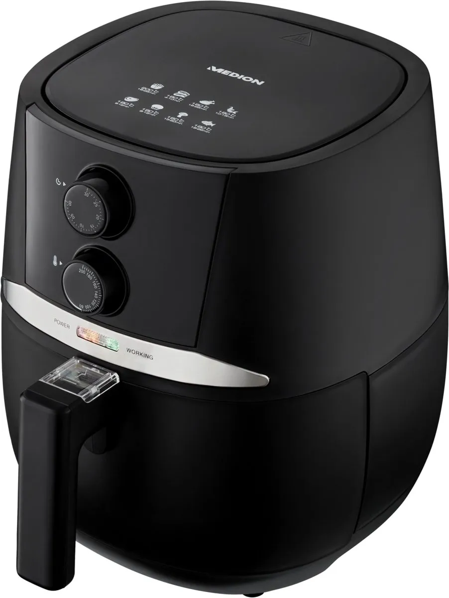 Medion E20 L Airfryer 1400W - 7 Programma's - 3,2L - Zwart