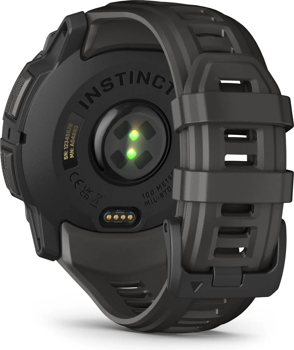 Garmin Instinct 3 - Smartwatch - AMOLED - 50 mm - Black Bezel with Charcoal Band