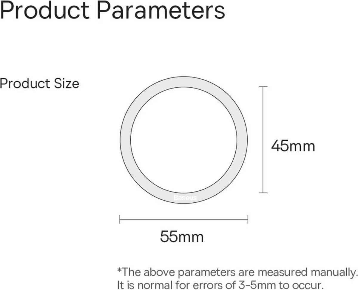 Baseus Halo Metalen Ring - 2 Stuks