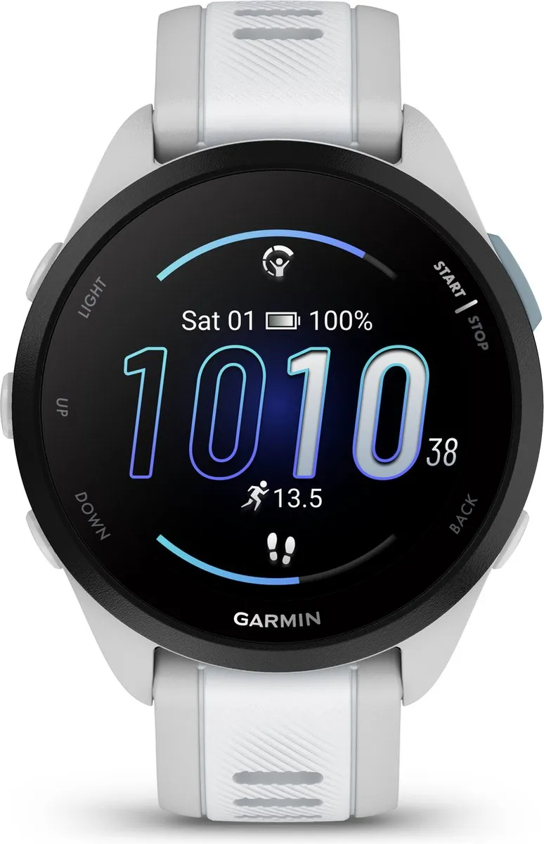Garmin Forerunner 165 Hardloophorloge - 43mm - Mist Grey/Whitestone