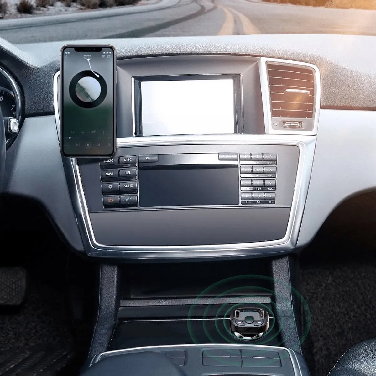 Bluetooth - zender/oplader - voor auto Baseus S-09A - (Overseas - Edition) - zwart