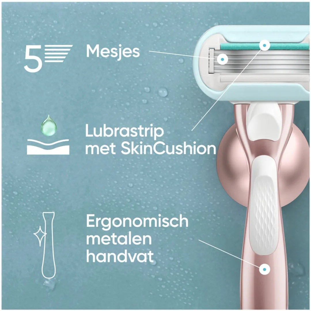 Gillette Venus Pro Smooth Sensitive Giftpack - 4 Scheermesjes - Rosegold