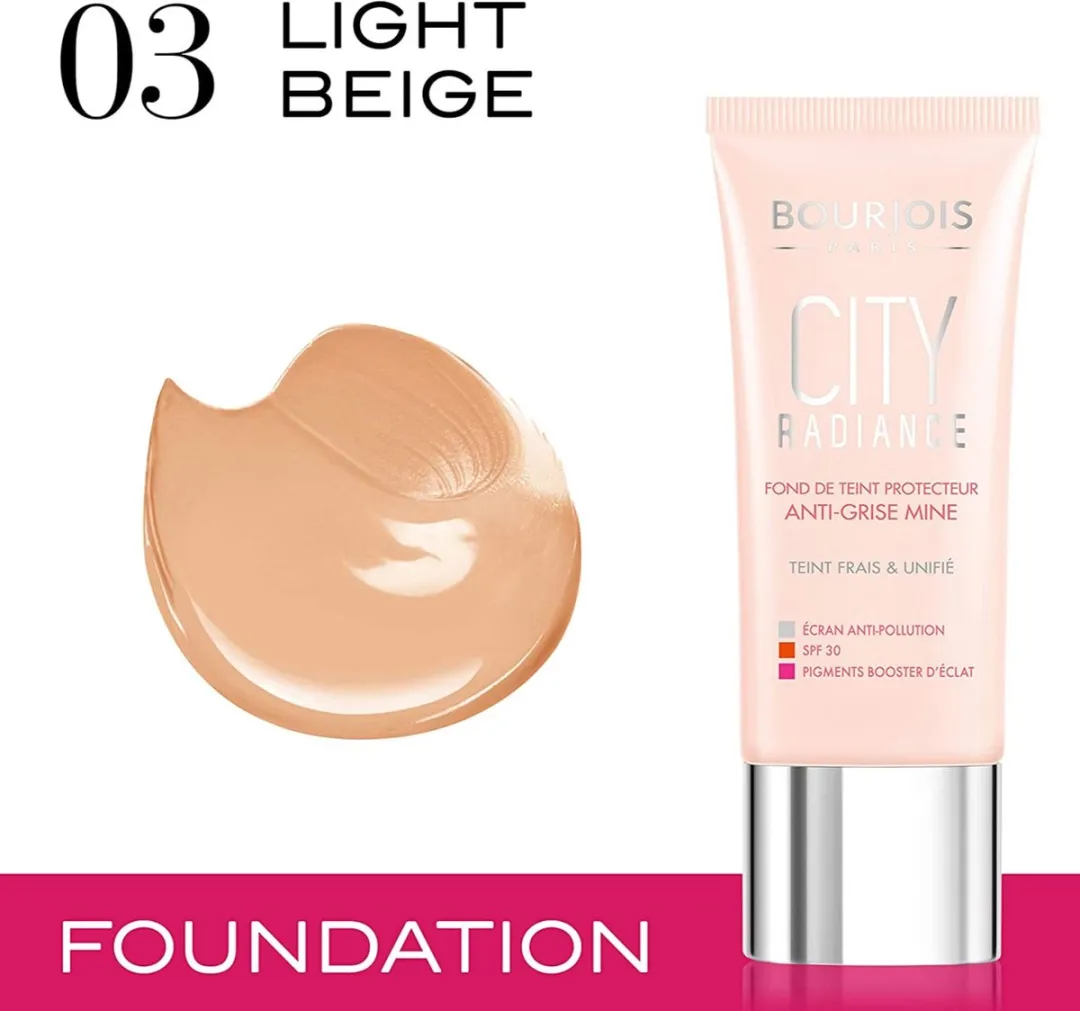 Bourjois City Radiance Foundation 03 Light Beige 30ml