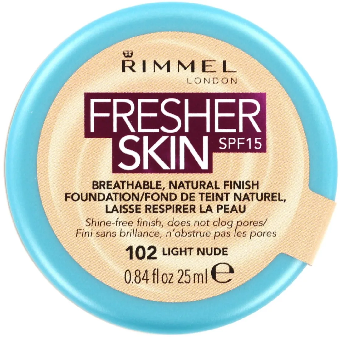 Rimmel London Fresher Skin Foundation 102 Light Nude - 25ml