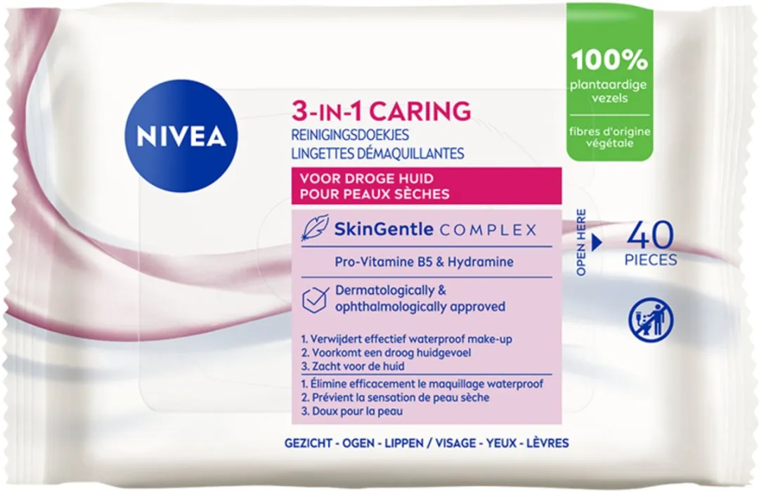 NIVEA Essentials Reinigingsdoekjes - Droge/gevoelige huid - 160 Stuks