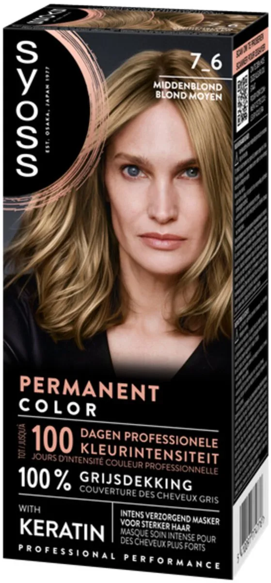SYOSS Coloration 7-6 Middenblond Haarverf - 4x460ml