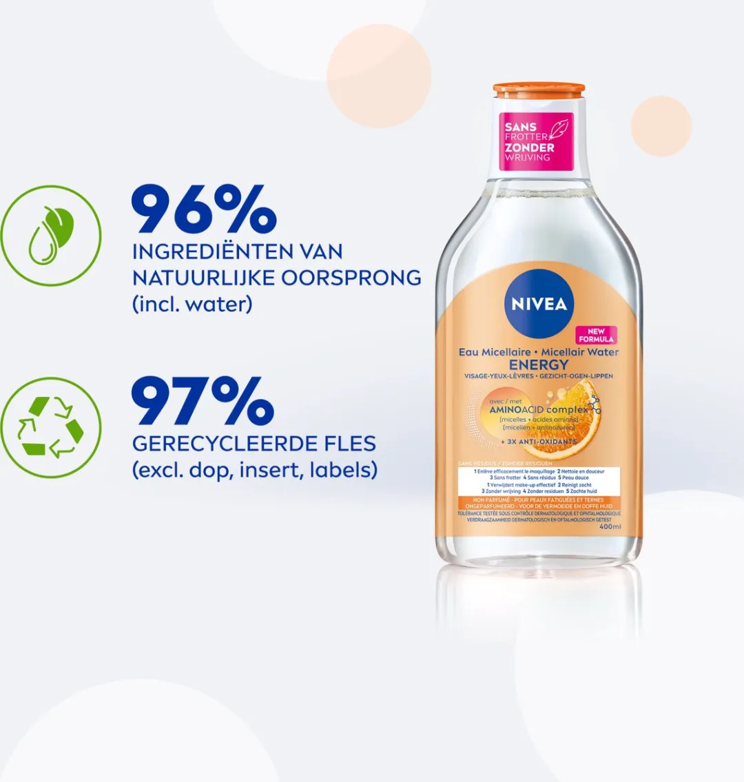 NIVEA Micellair Water Energy Gezichtsreiniger 400ml