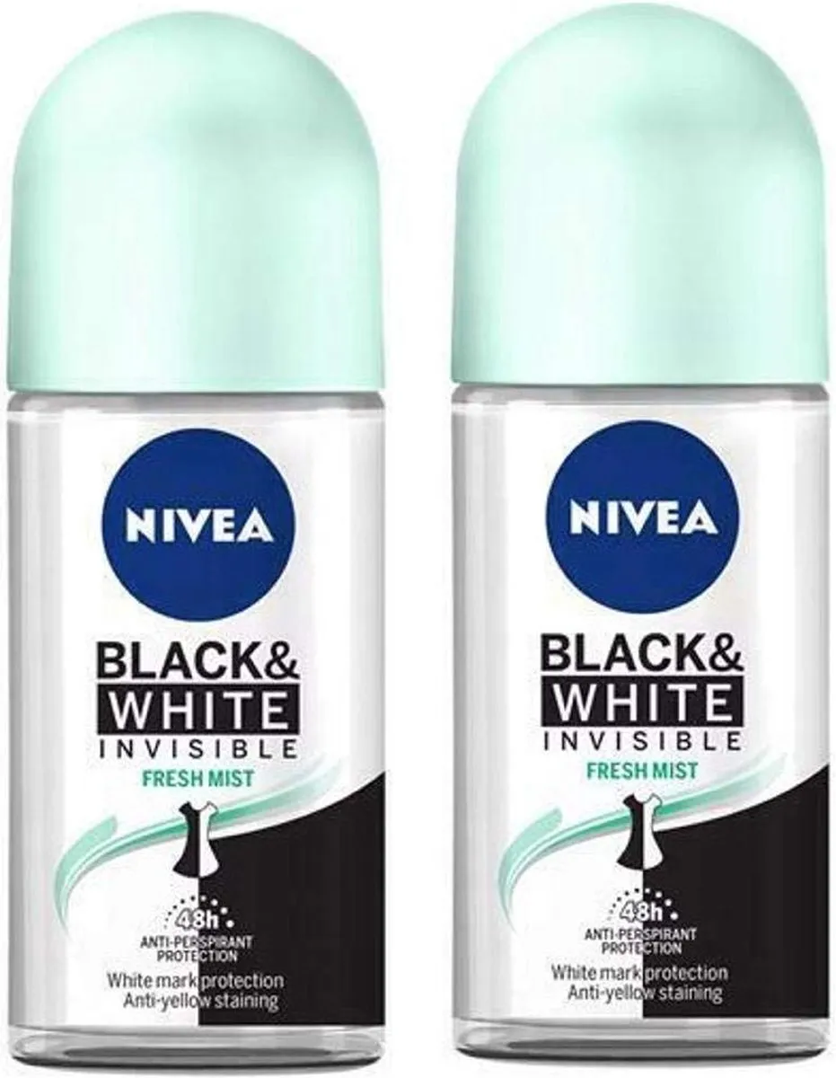 NIVEA Black & White Invisible Roll-on Deo Fresh Mist 100ml