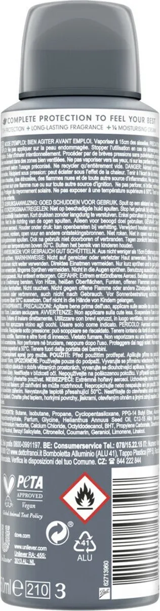 Dove Men+Care Deodorant Spray Eucalyptus & Mint 150ml - afbeelding 6 van 6