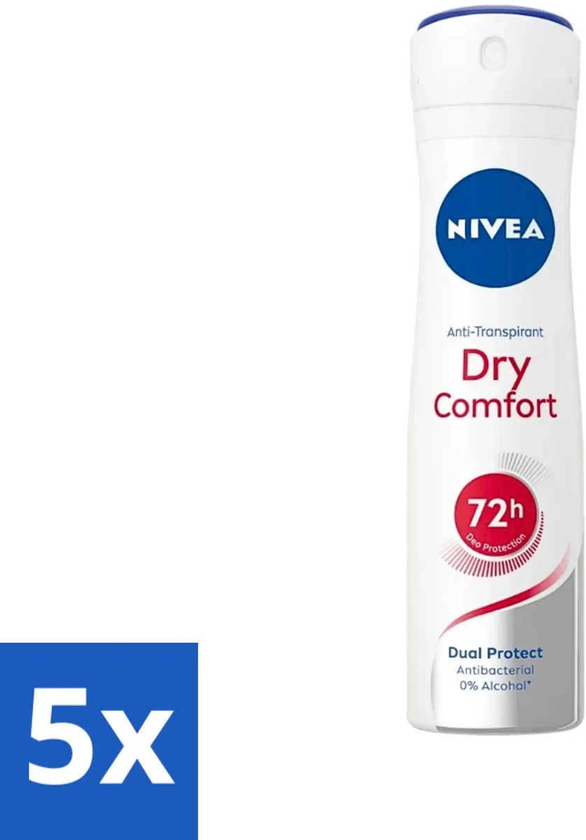 NIVEA Deodorant Spray Droog Comfort Antibacterieel 750ml