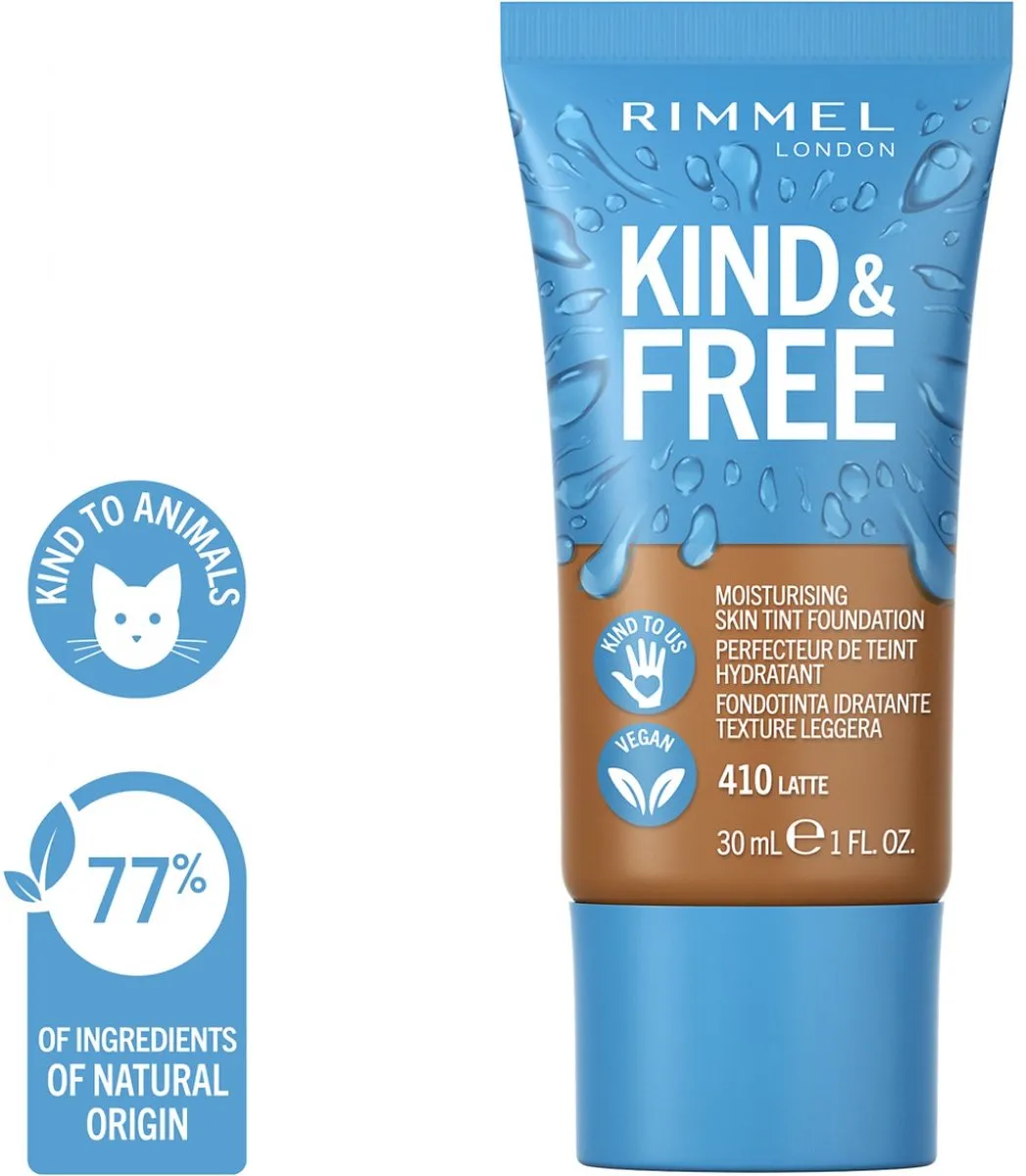 Rimmel London KIND & FREE Vegan Foundation 410 Latte - 30ml