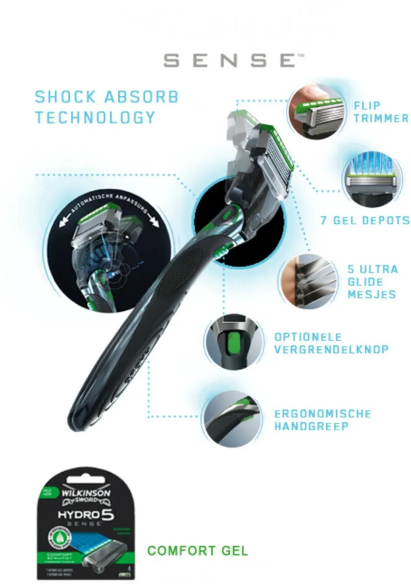 Wilkinson Sword Hydro 5 Sense - 4 Scheermesjes