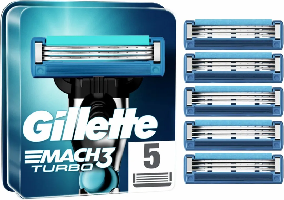 Gillette Mach3 Turbo Scheermesjes 5 Stuks