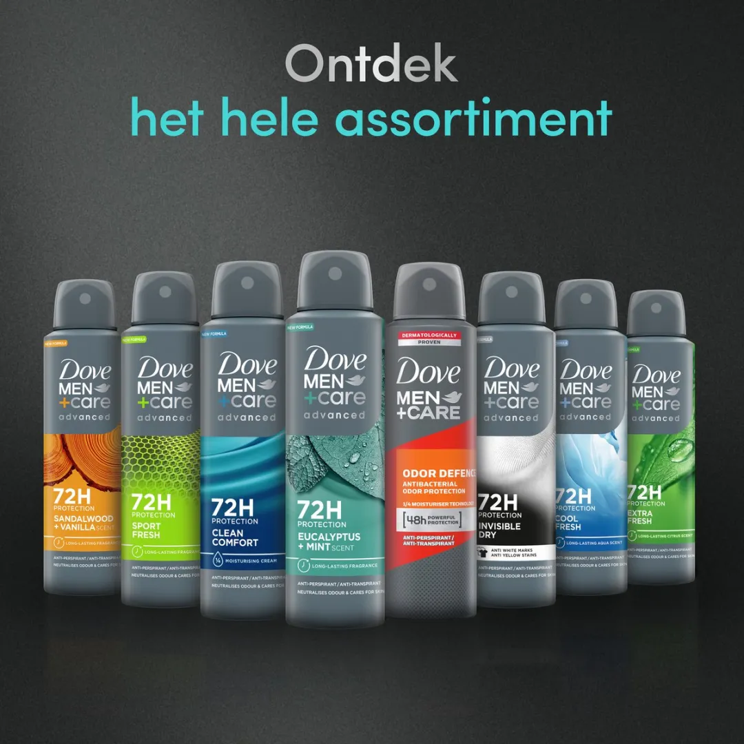 Dove Men+Care Anti-Transpirant Spray Clean Comfort 6x150ml - afbeelding 6 van 6