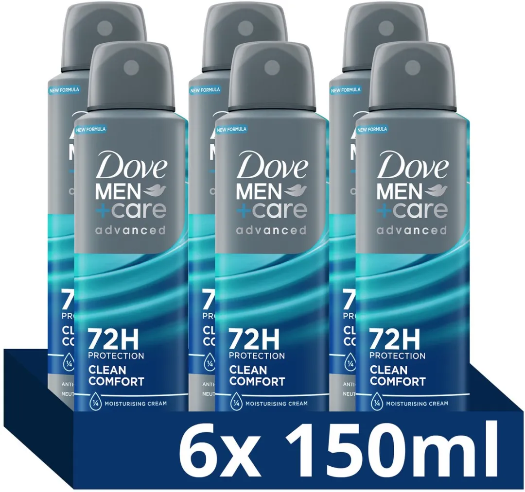 Dove Men+Care Anti-Transpirant Spray Clean Comfort 6x150ml