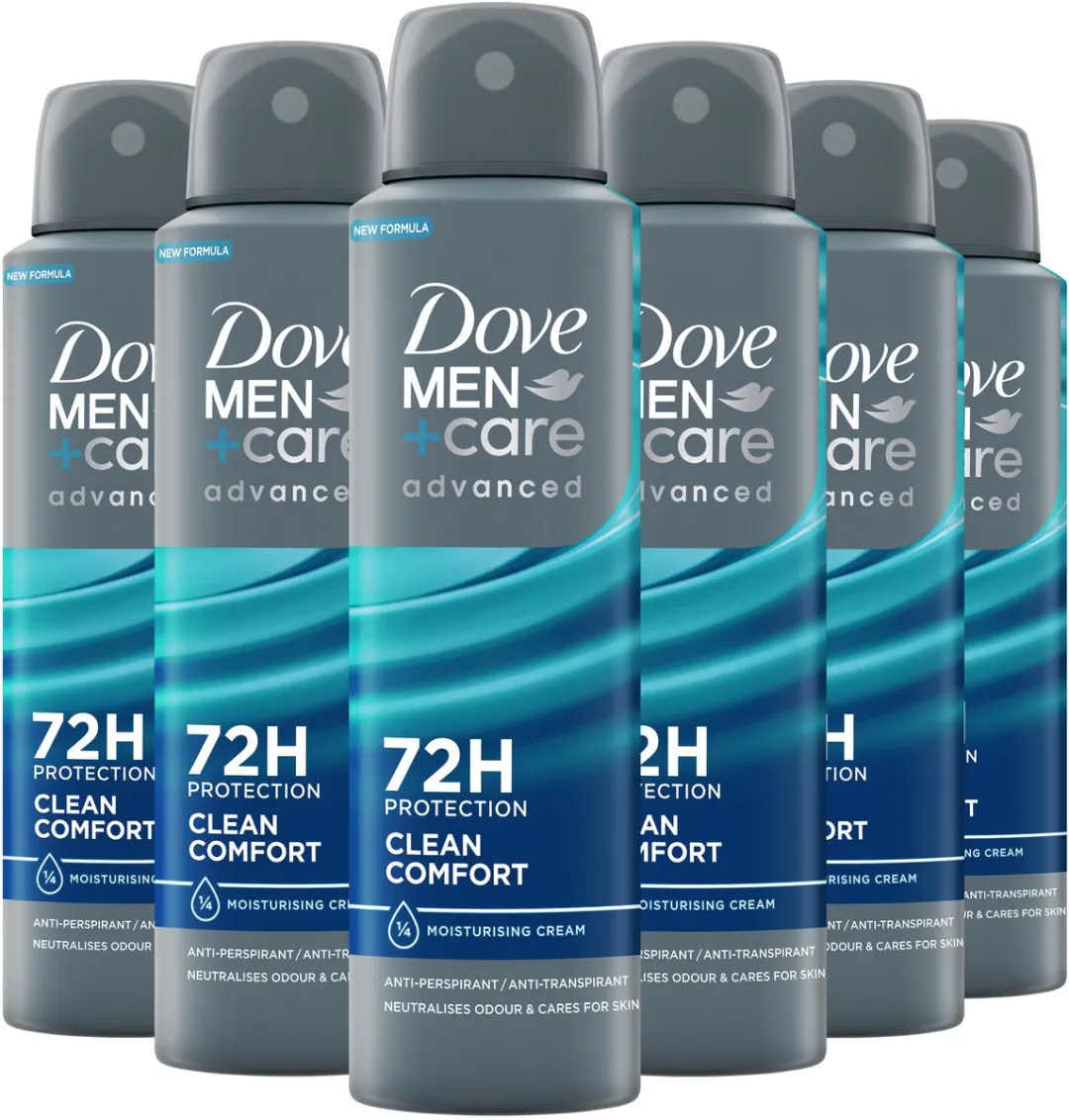 Dove Men+Care Anti-Transpirant Spray Clean Comfort 6x150ml