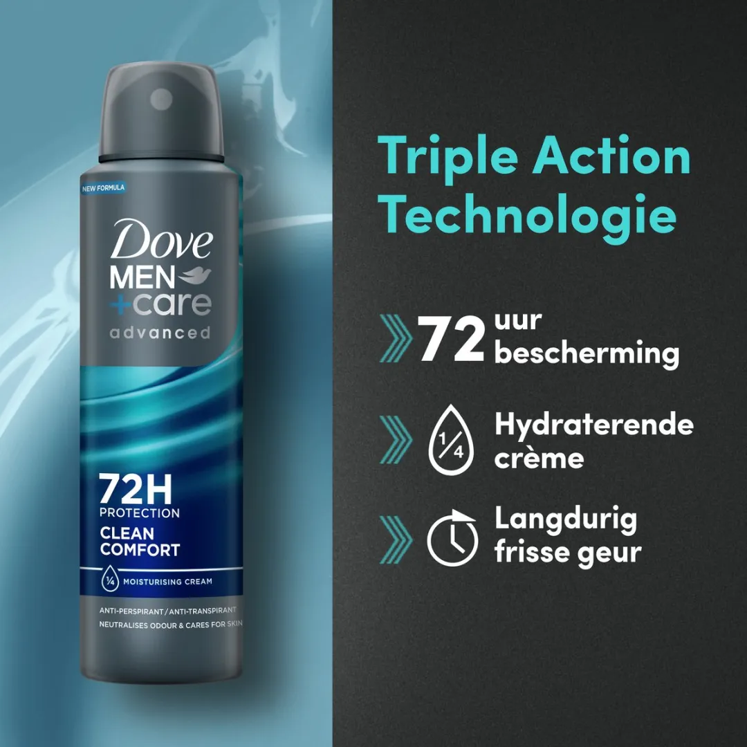 Dove Men+Care Anti-Transpirant Spray Clean Comfort 6x150ml