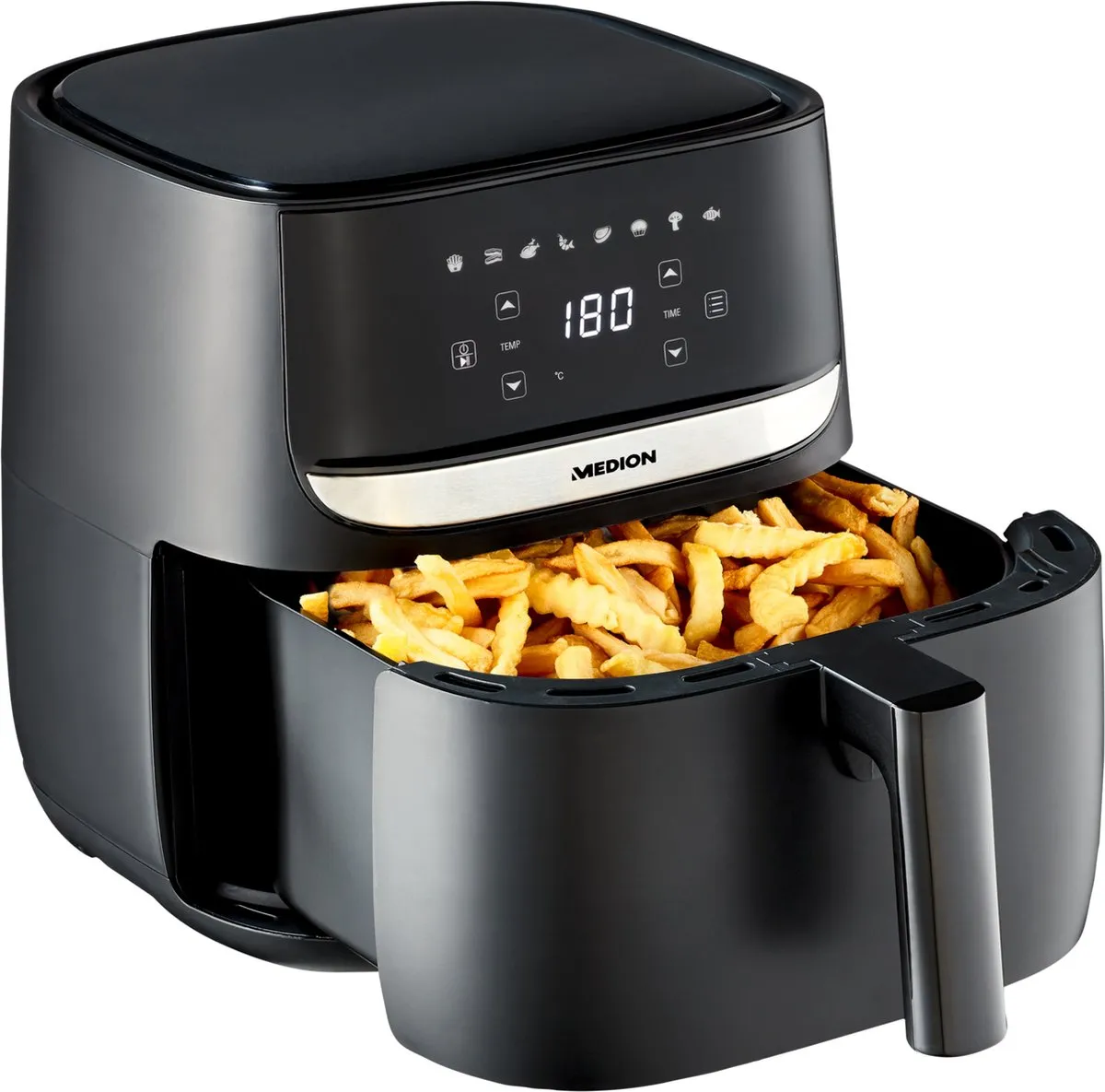 Medion MD10532 Airfryer 5,7L - 1700W - 9 Programma's - Zwart