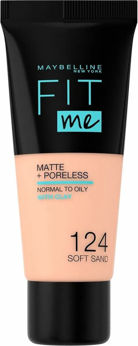 Maybelline Fit Me Matte & Poreless Foundation 124 Soft Sand