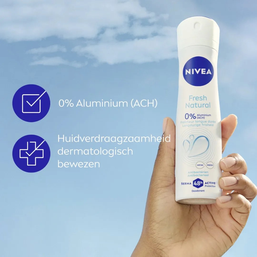 NIVEA Fresh Natural Deodorant Spray - 2x150ml - Aluminiumvrij