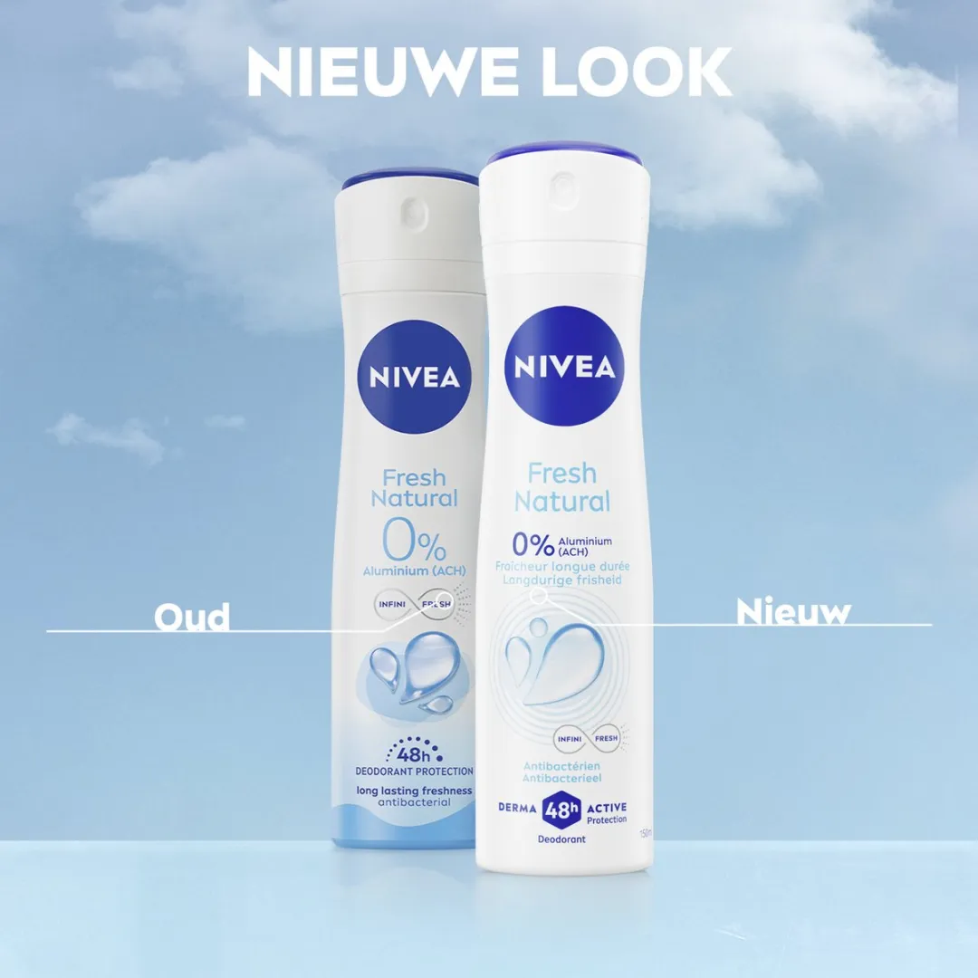NIVEA Fresh Natural Deodorant Spray - 2x150ml - Aluminiumvrij