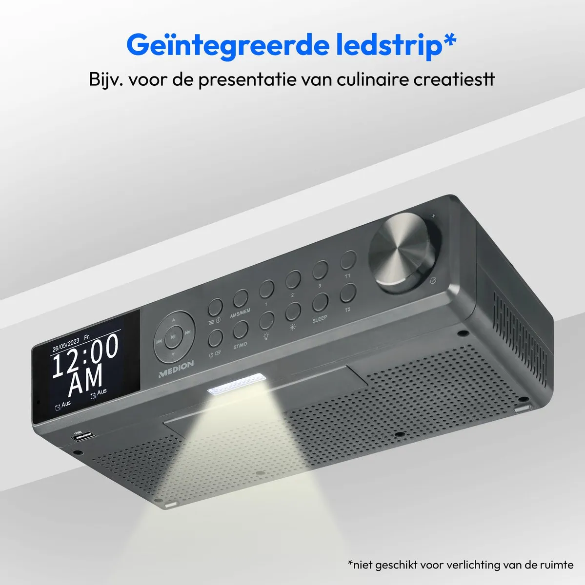 Medion MD43750 Keukenradio DAB+ - 6W - Grijs