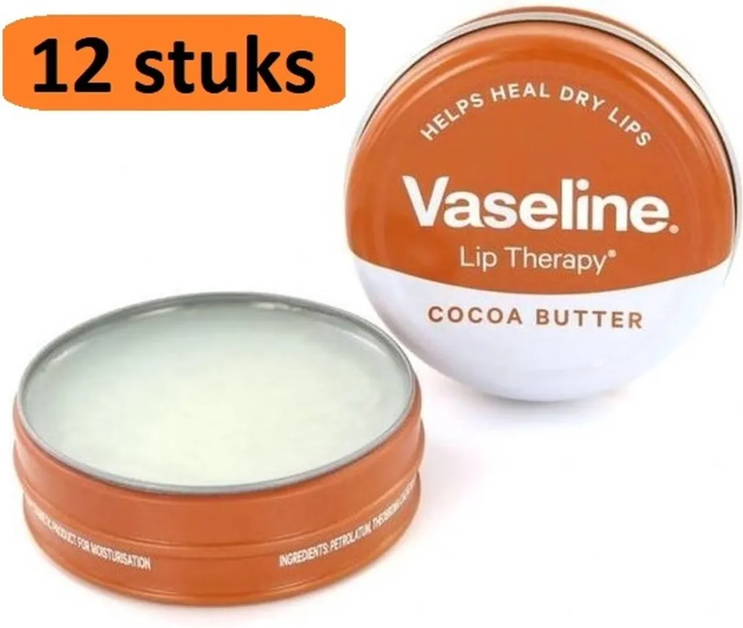 Vaseline Lip Therapy Cocoa Butter Lippenbalsem - 12x20g