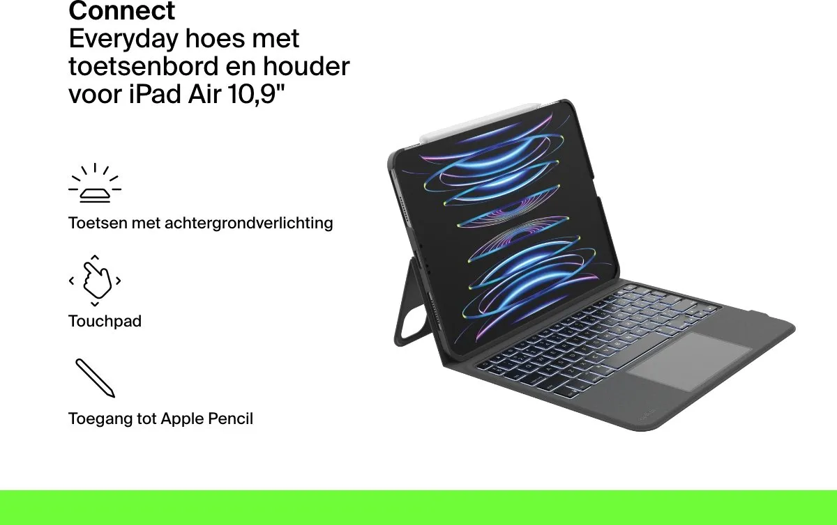 Belkin Everyday Hoes met Toetsenbord BBZ001fr-v1 - iPad Air/Pro 11" - Zwart