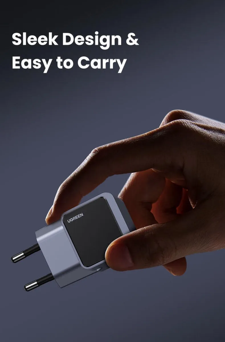 UGREEN Nexode Air 30W PD USB-C Snellader - Grijs