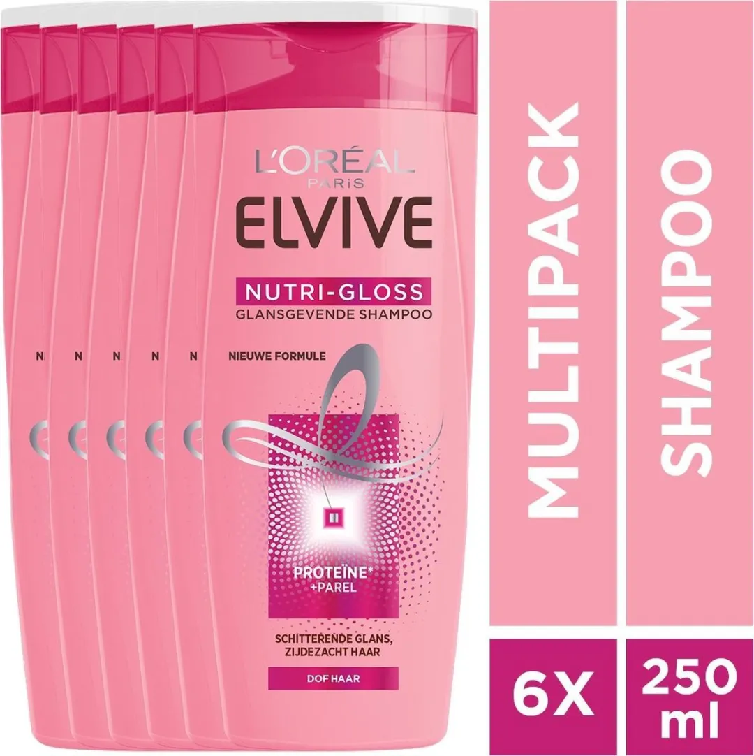 L'Oréal Paris Elvive Nutri Gloss Shampoo 6x250ml
