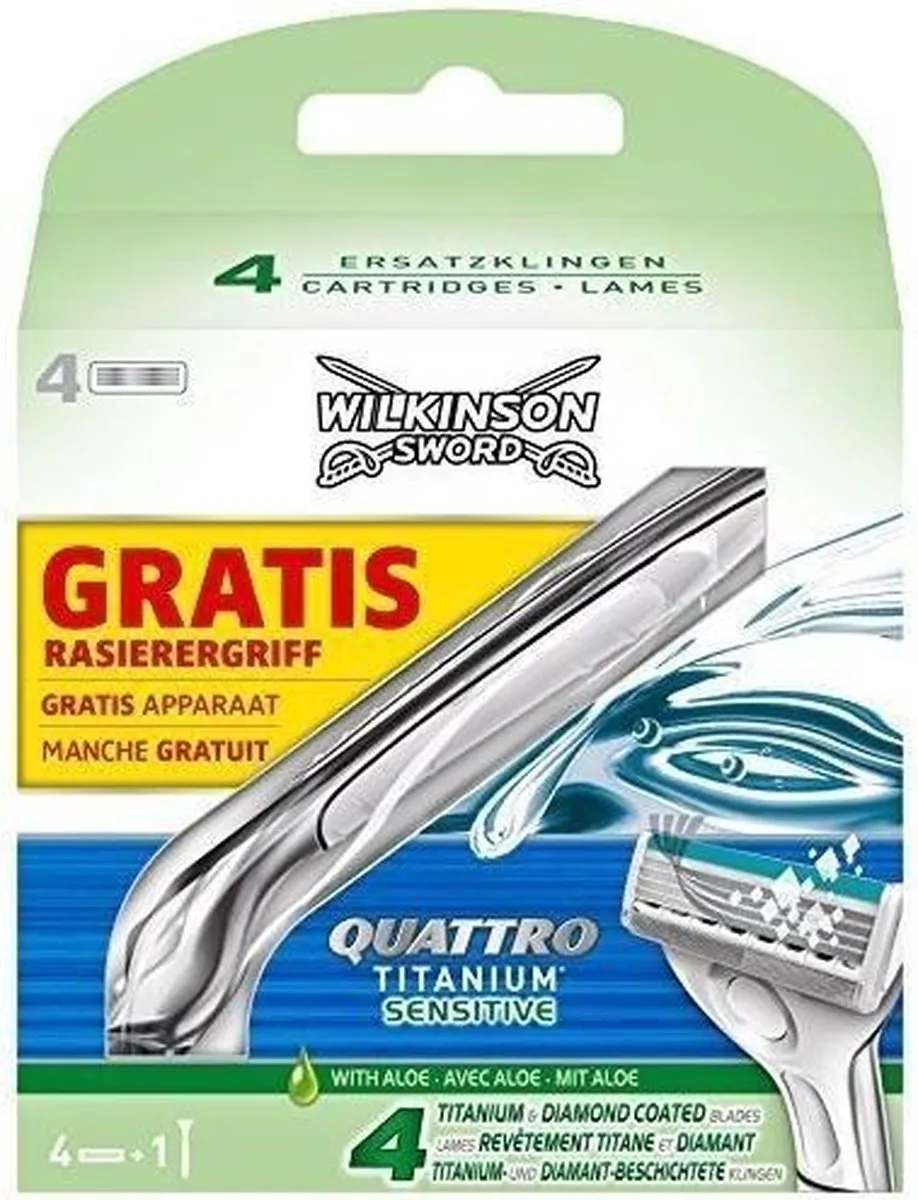 Wilkinson Sword Quattro Titanium Sensitive Scheermesjes