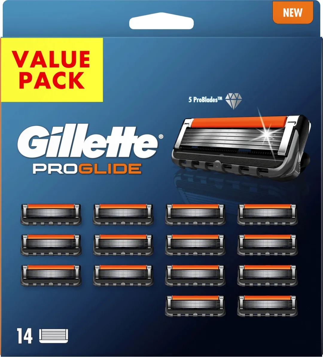 Gillette ProGlide Navulmesjes - 14 Stuks