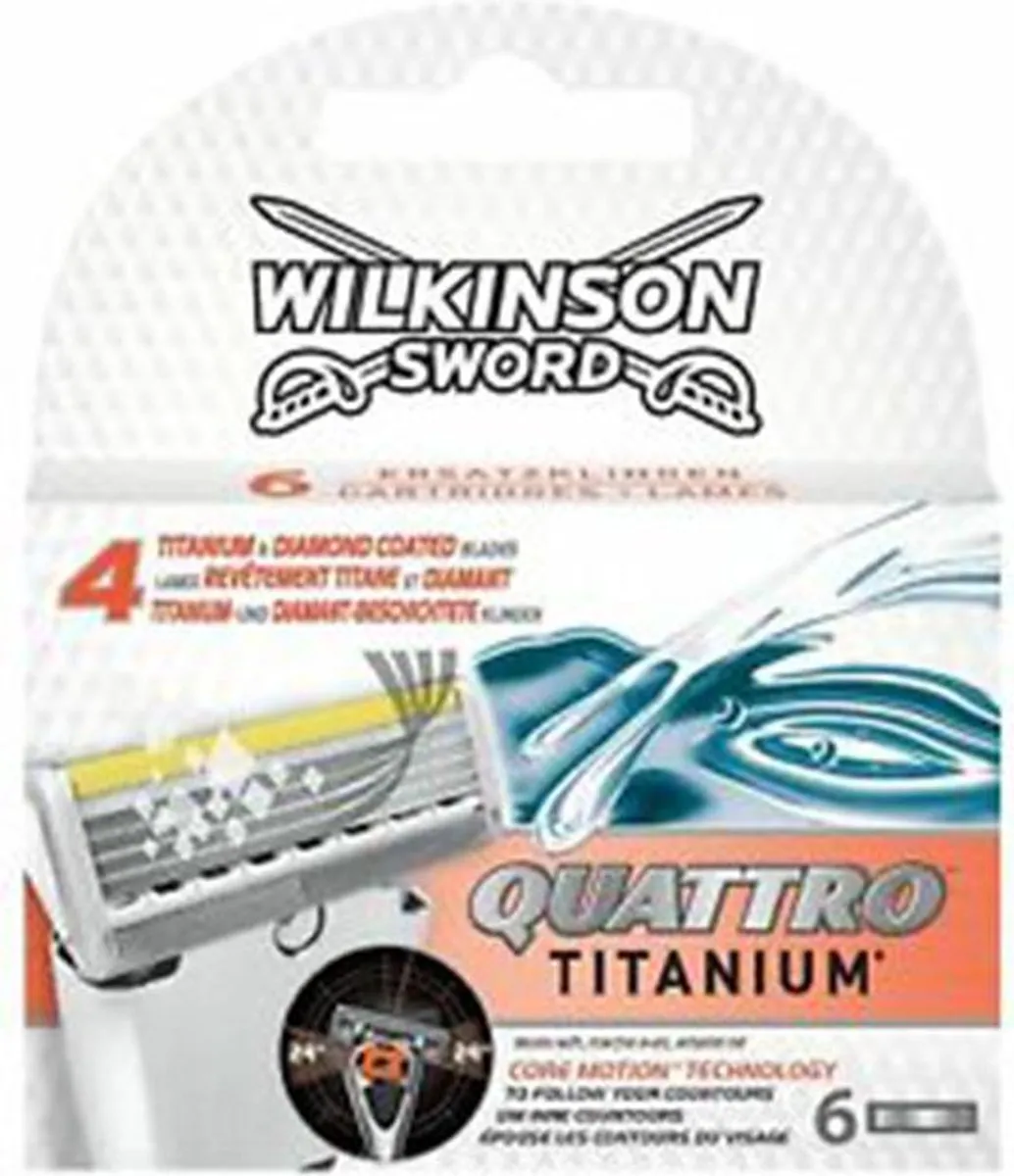 Wilkinson Sword Quattro Titanium Scheermesjes 4-bladig