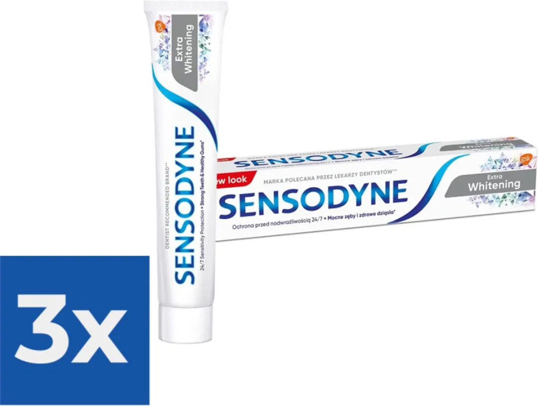 Sensodyne Whitening Tandpasta 225ml - 3 Stuks