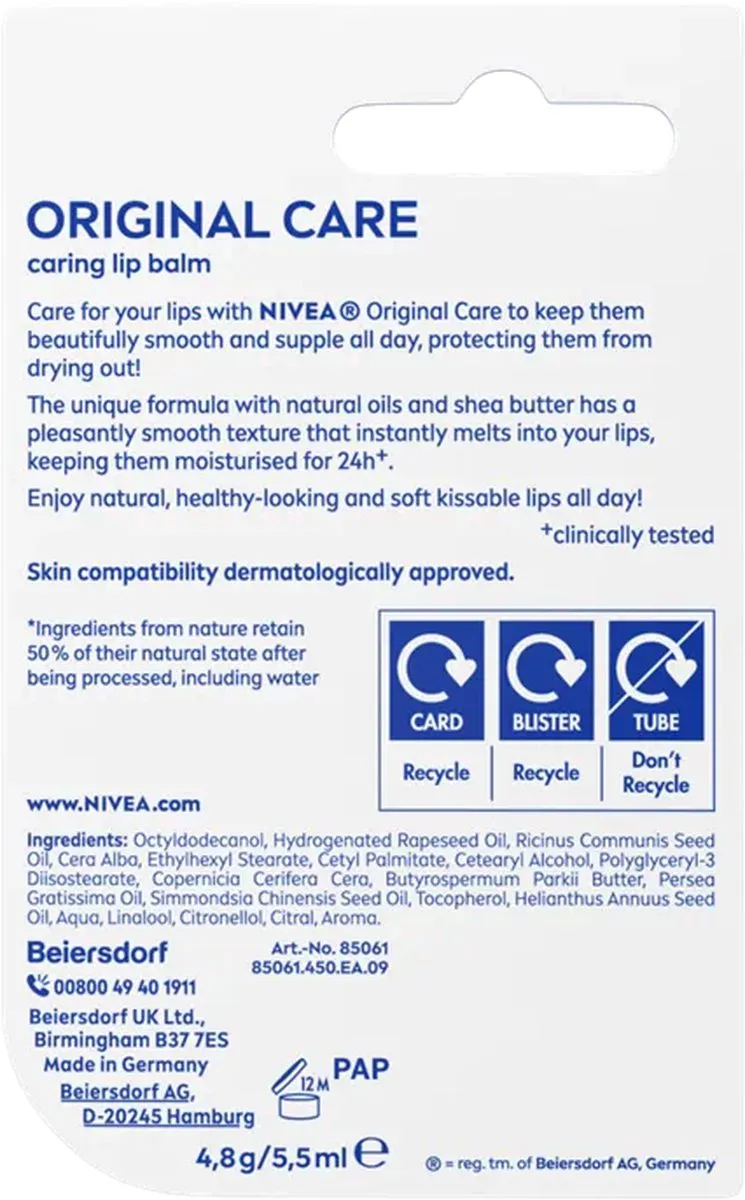 NIVEA Original Care Lippenbalsem 5.5ml