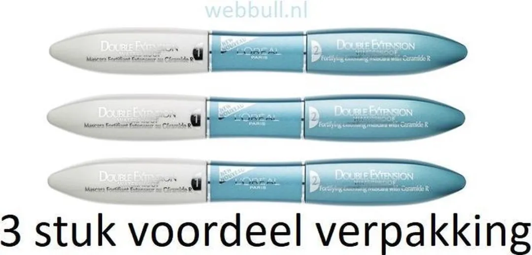 L'Oréal Paris Double Extension Waterproof Mascara Zwart