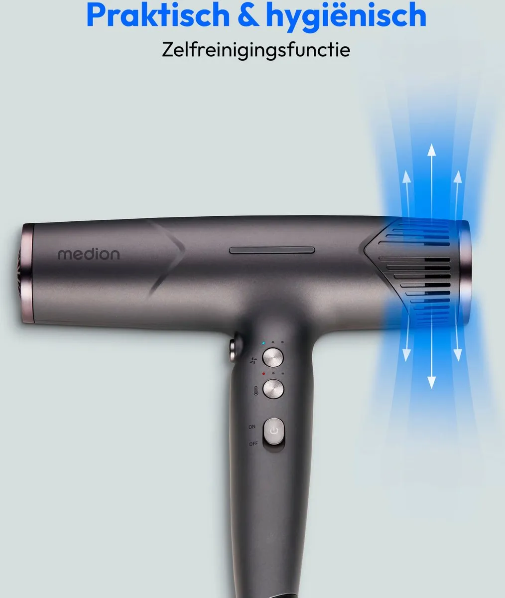 Medion HD2 Haardroger 1500W - Grijs