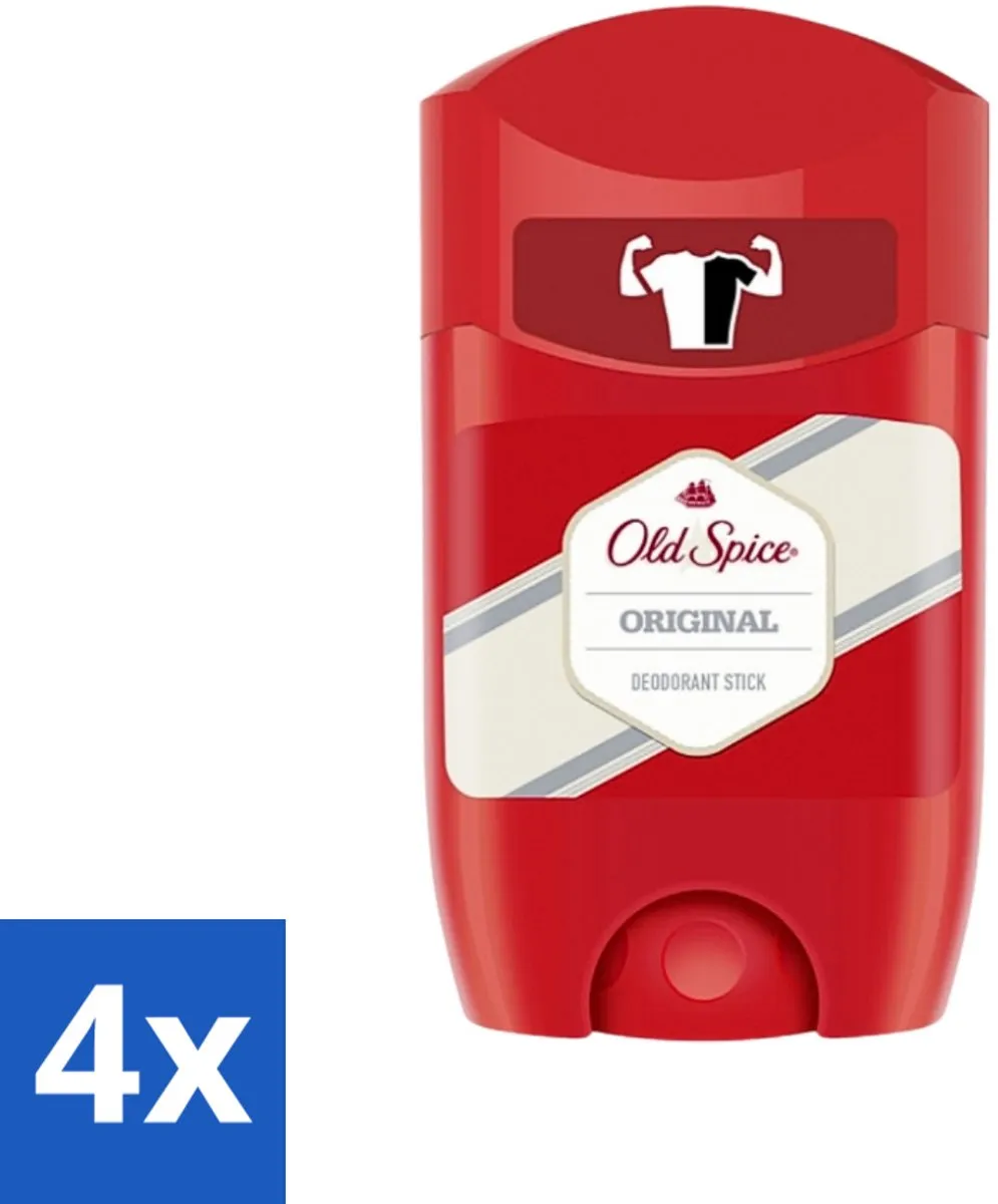 4 x Old Spice - Original - High Endurance - Deodorantstick - Langdurige Frisheid - 50 g - Old Spice - Deodorantstick - Langdurige Frisheid - Mannelijke Geur - Zweetbescherming