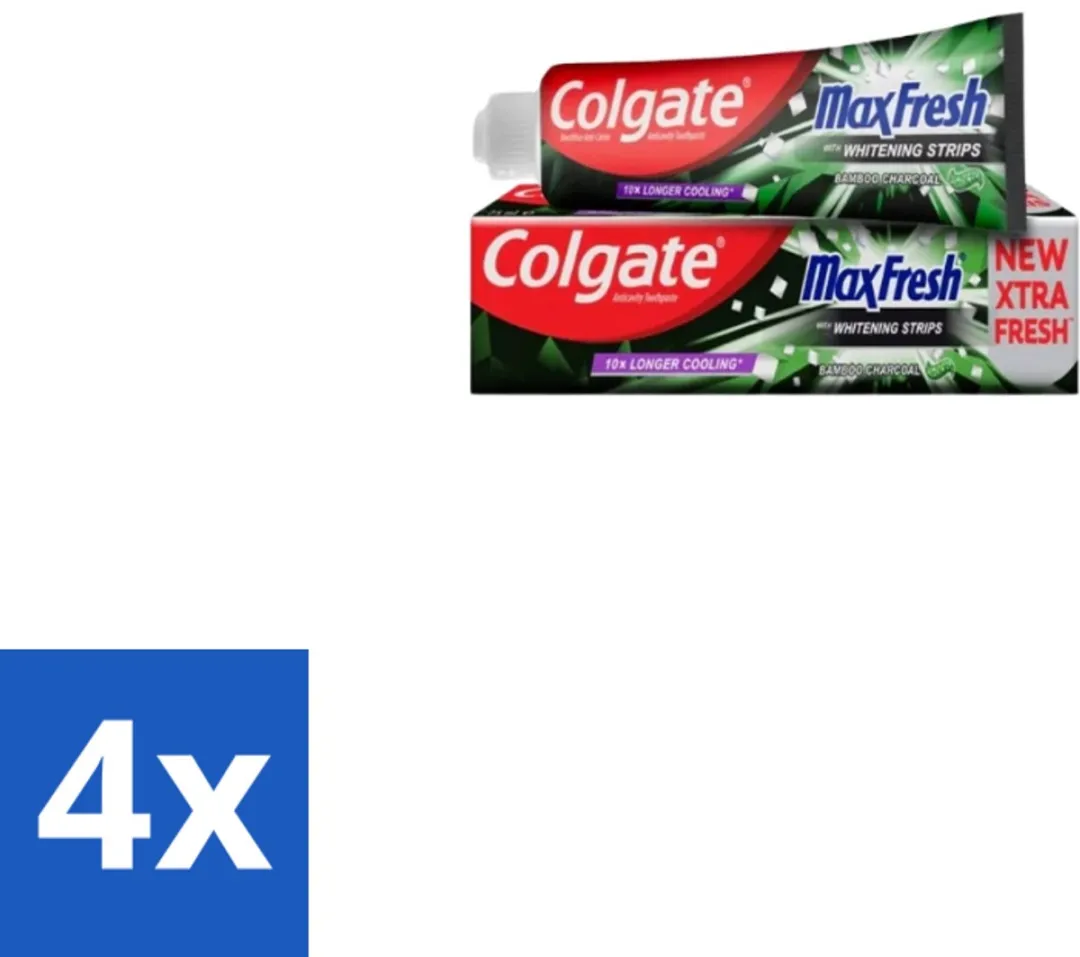 Colgate – Tandpasta – MaxFresh Whitening Bamboo Charcoal – 100 ml - Voordeelverpakking - 4 stuks