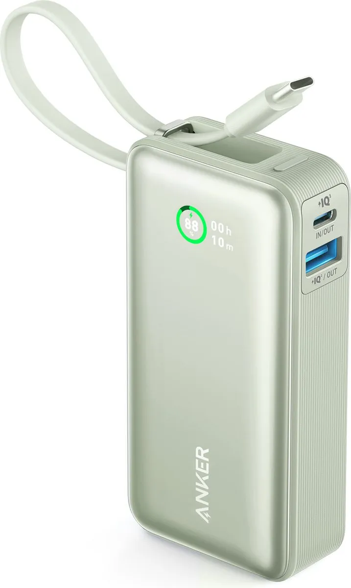 Anker 545 Nano A1259G61 Powerbank 10.000mAh - 30W - Groen
