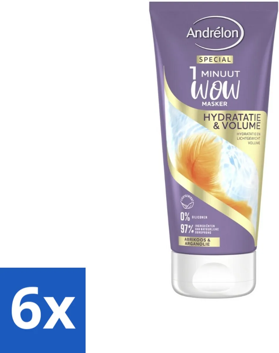 Andrélon WOW 1 Minuut Masker Hydratatie & Volume 180ml