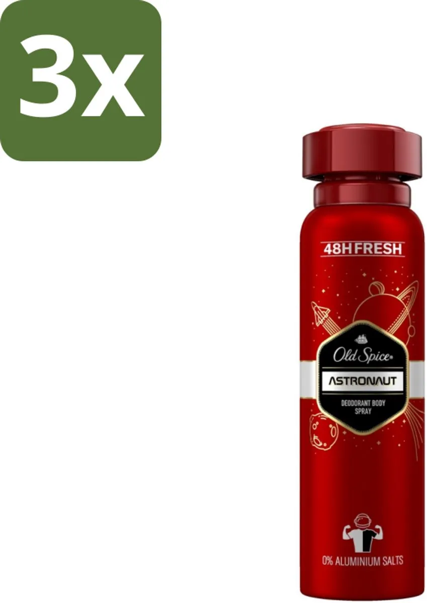 Old Spice Astronaut Deospray 450ml - 3 Stuks