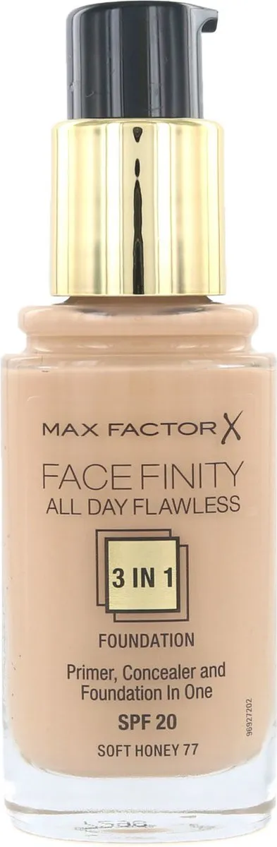 Max Factor Facefinity 3-in-1 Liquid Foundation 077 Soft Honey