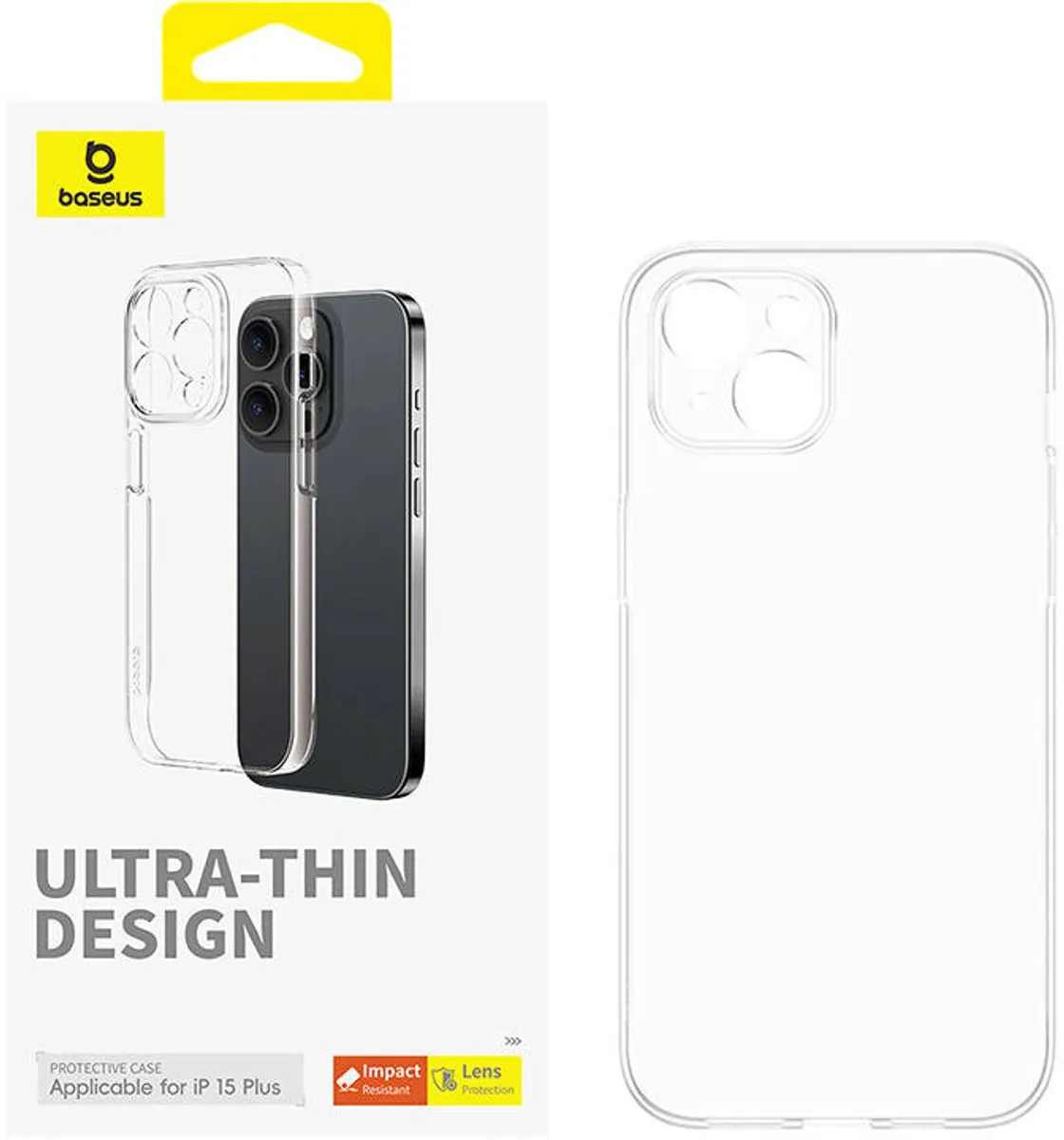 Baseus Os-Lucent Telefoonhoesje iPhone 15 Plus - Transparant - afbeelding 5 van 6