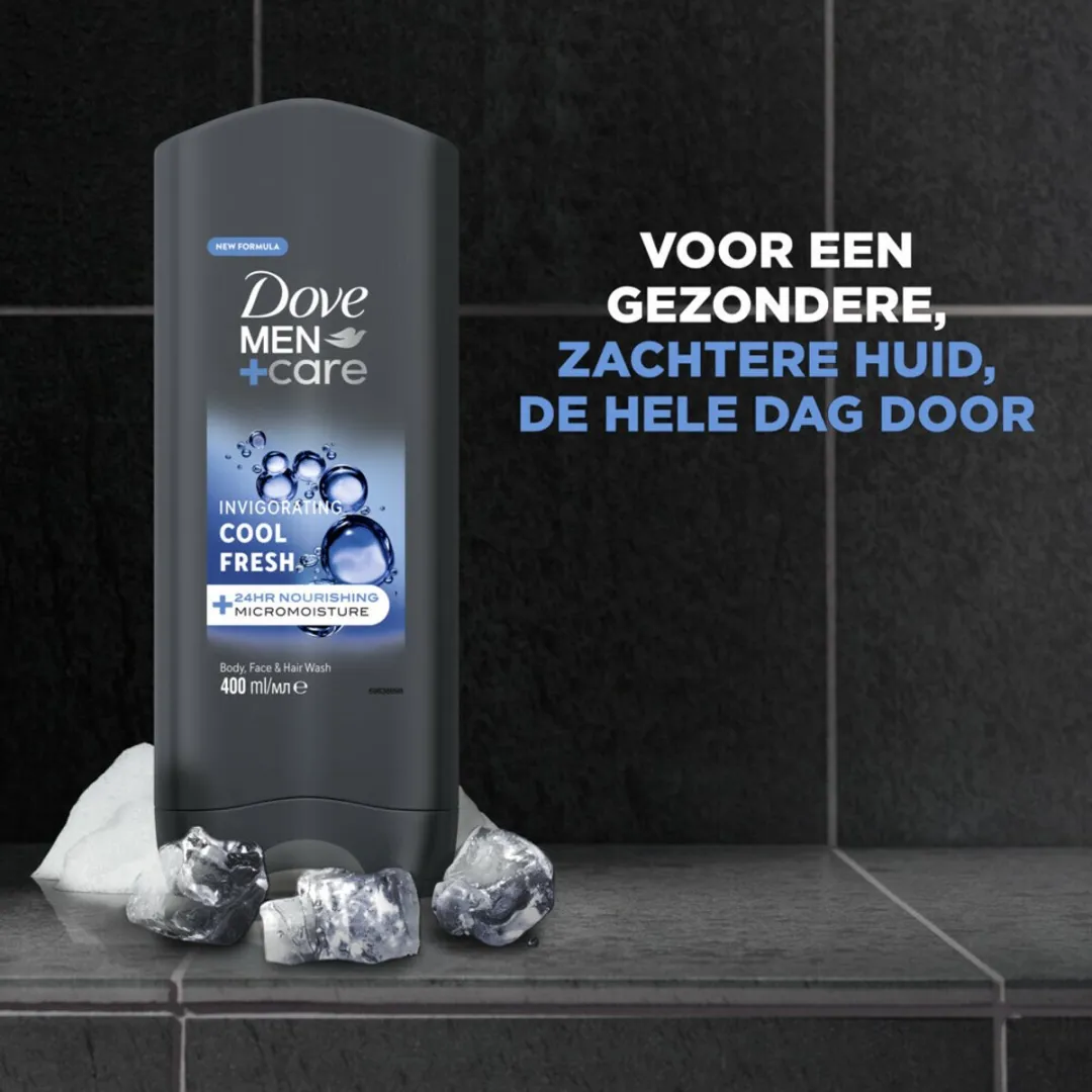 Dove - Douchegel - Men+ Care Cool Fresh - Verfrissend en energiegevend - 400 ml - Bulkverpakking - 3 stuks