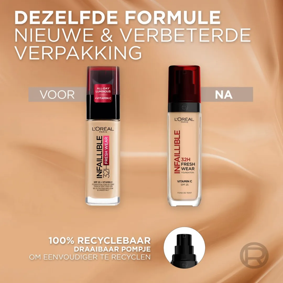 L'Oréal Paris Infaillible 32H Fresh Wear Foundation 160 Rose Linen - 30ml