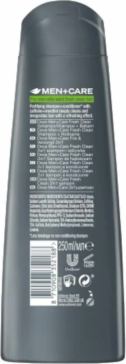 Dove Men+Care Fresh Clean Shampoo 2-in-1 250ml