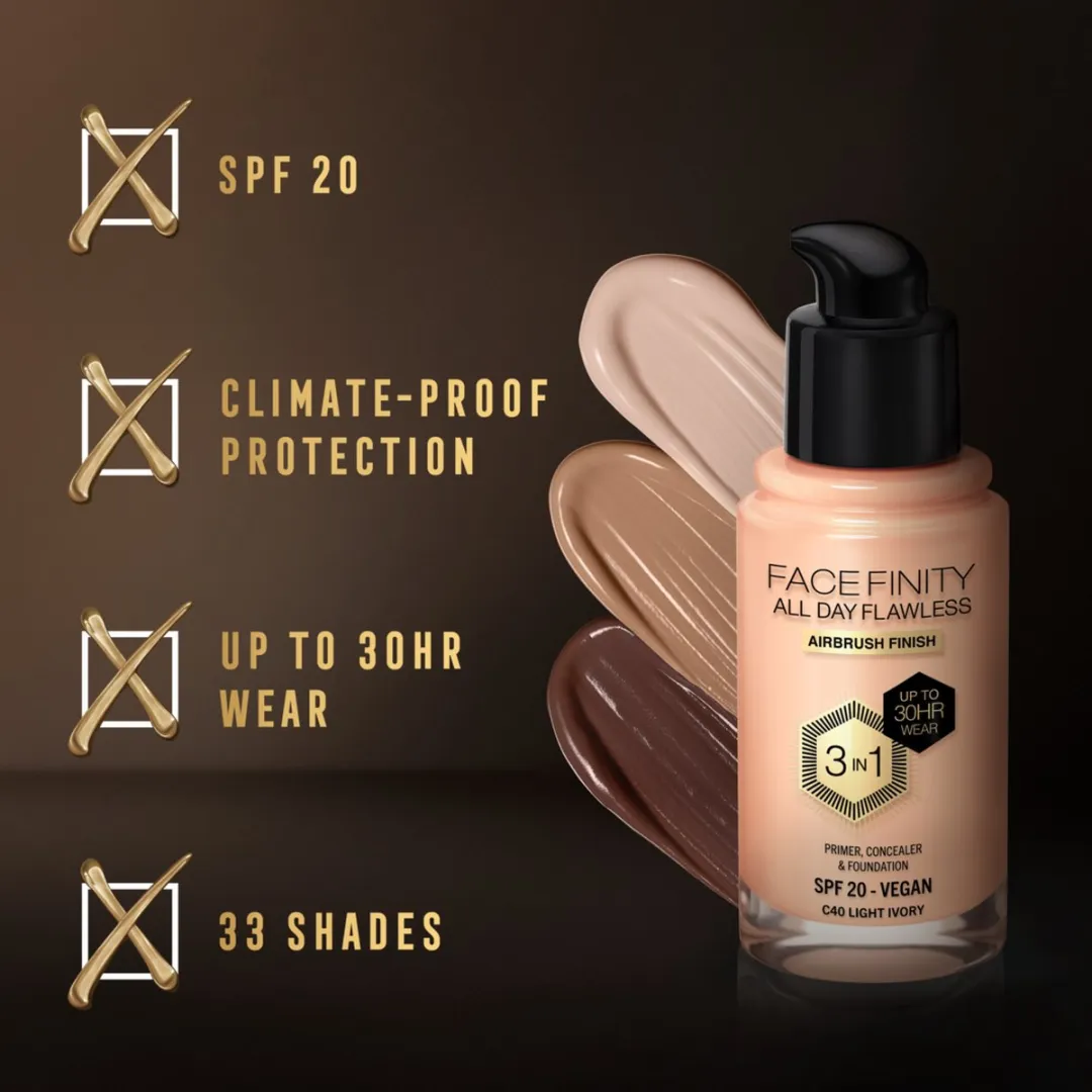 Max Factor Facefinity Foundation C40 Light Ivory 30ml
